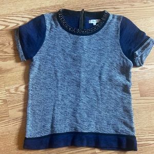 Madewell Embellished Short Sleeve Sweater
